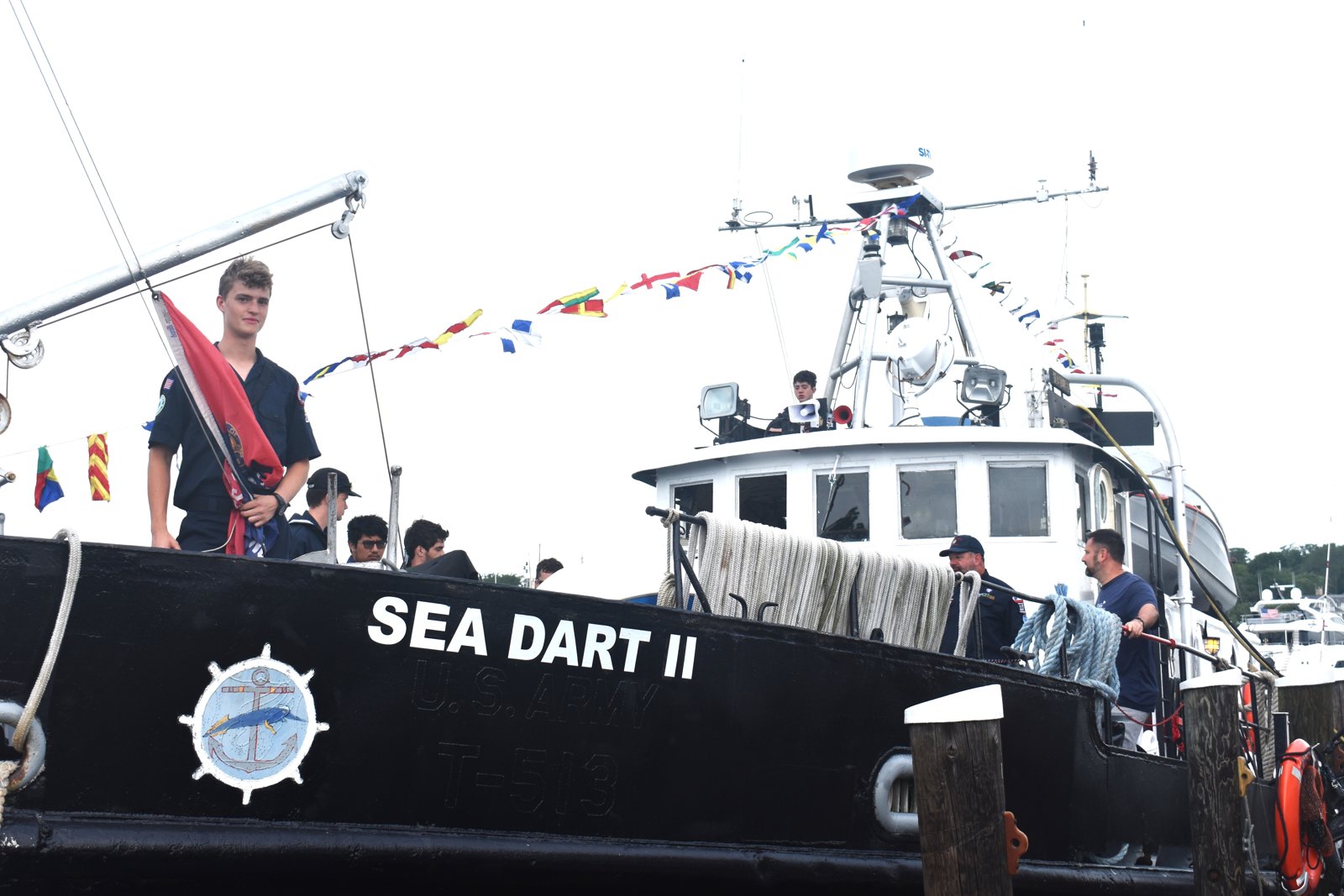 Standing watch aboard Sea Dart II, U.S. Army T-513